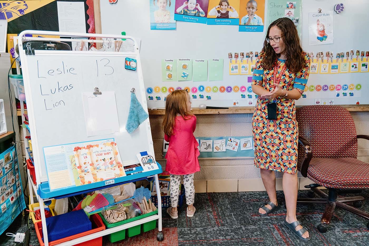 Children participating in classroom activities.